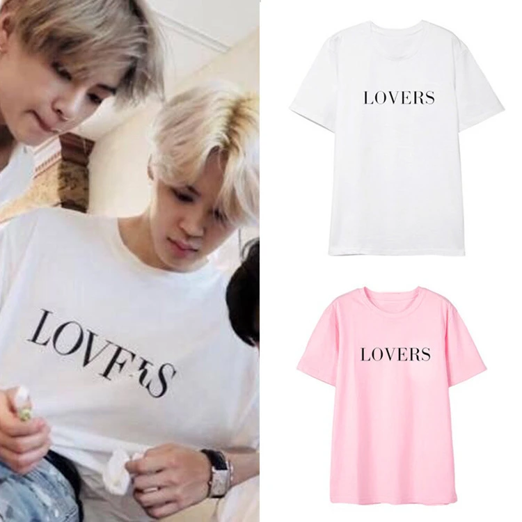 surrounding bulletproof youth group short-sleeved T-shirt JIMIN Park Ji-soo with the paragraph loose student bottoming shirt men and women T-shirt