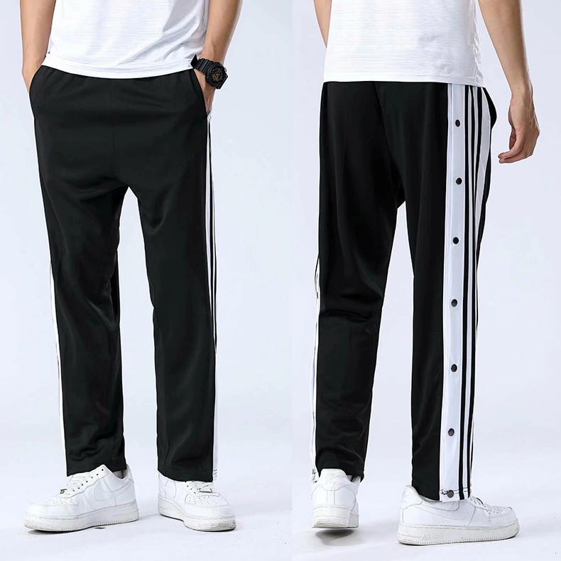 Three-sided Casual Button Pants Loose Straight-leg Pants