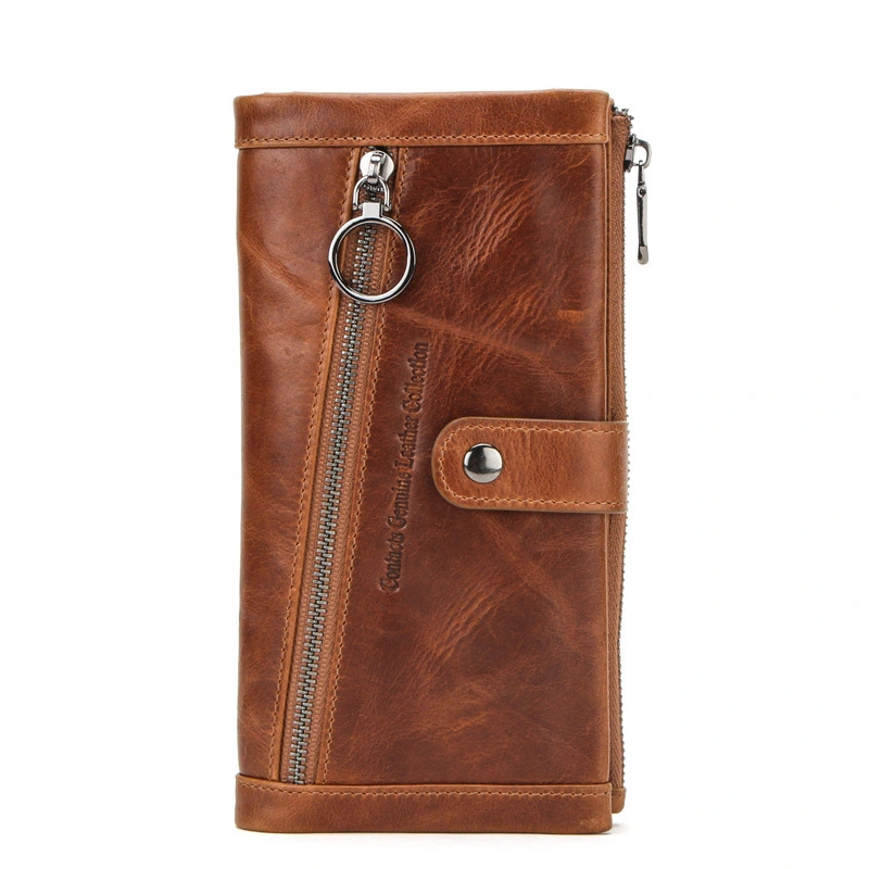 Leather Men's Wallet Multifunctional Long