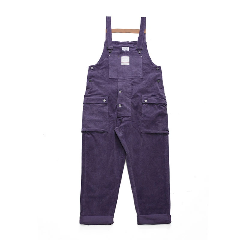 Siamese Overalls Men's Washed Corduroy Overalls Loose