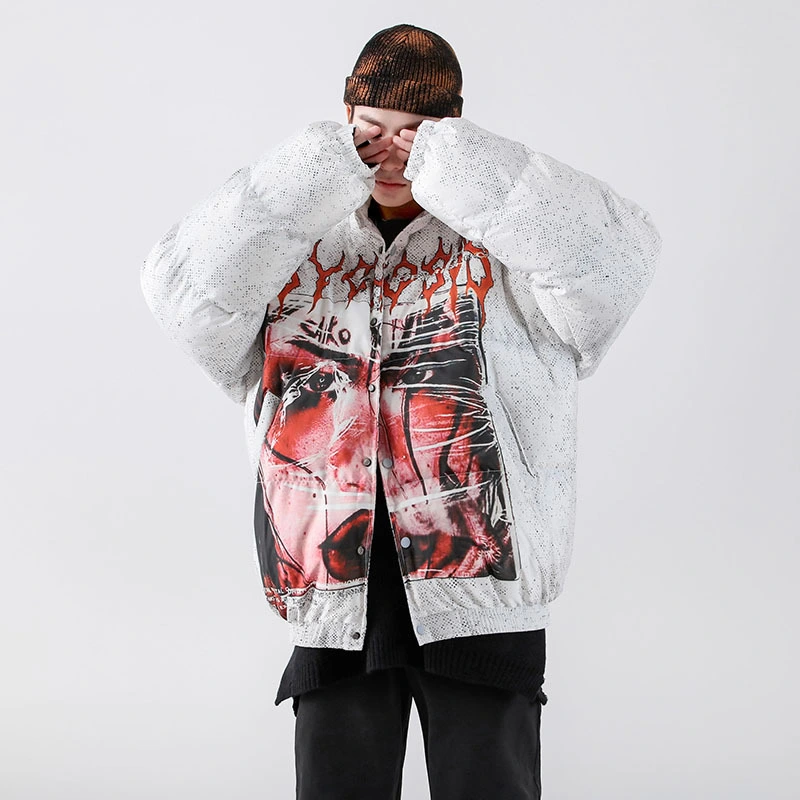 Digital Printing Men's Cotton Coat Couple Oversize Top
