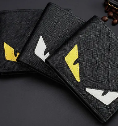 Men's Short Cross-stitch Wallet