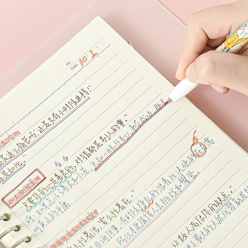 Double-Headed Highlighter 6-Color Set Marker Pen