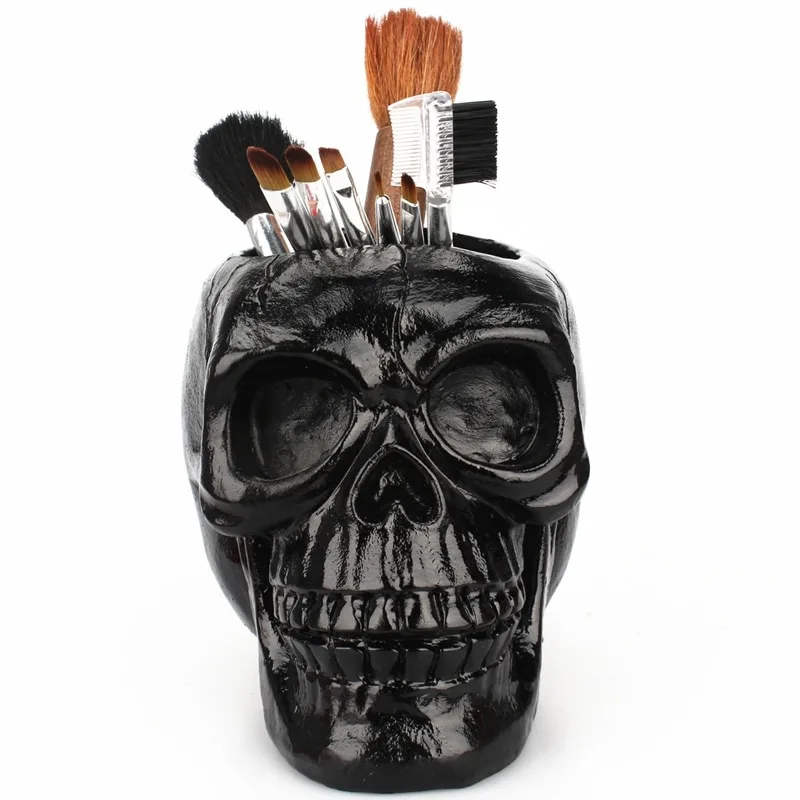 Skull head beauty tool storage tube