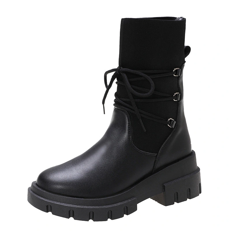 Fashion Heighten Short Boots Strappy Skinny Boots