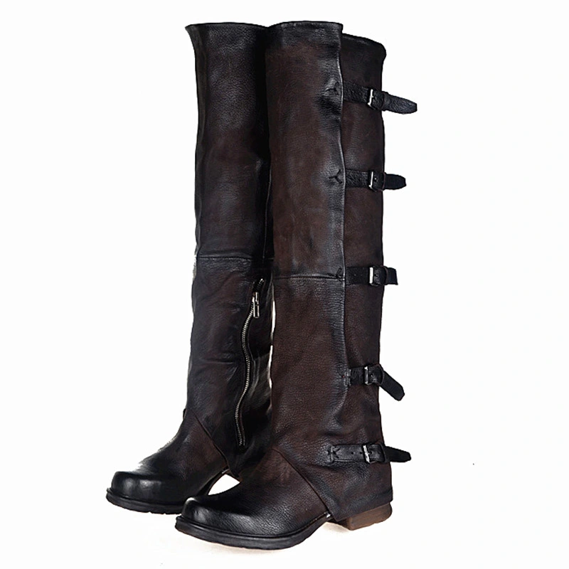 Long tube thick heel women's boots