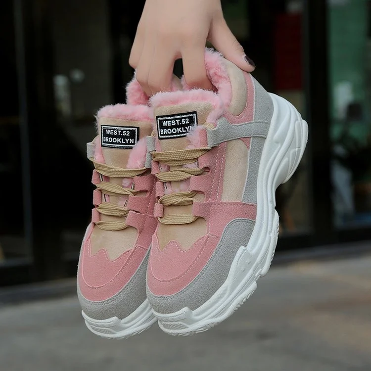 Velvet cotton shoes