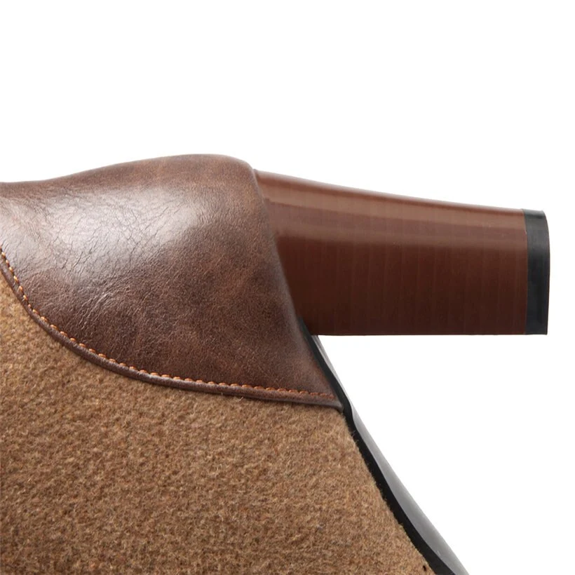 High heel pointed toe boots