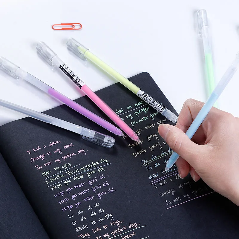Highlighter Pen Set Flashing Pen Cute Korean Style Highlight Pen Color Gel Pen