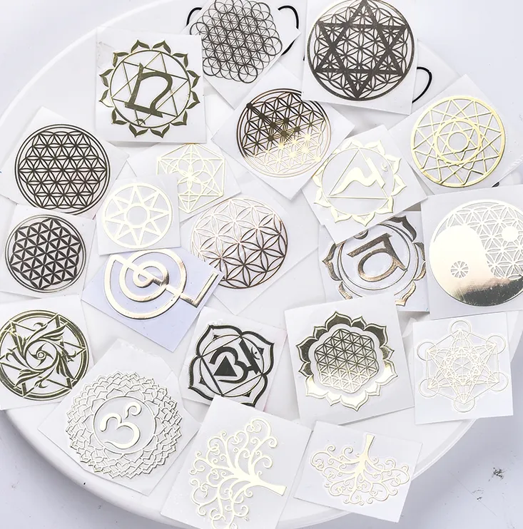 Flower of life uv patch phone decoration