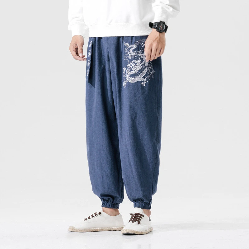 Casual Pants Young MMen's Cotton And Linen Casual Pants Men