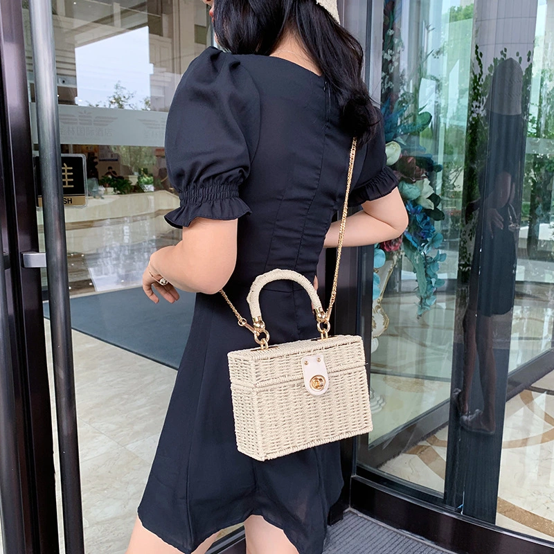 Net Red Straw Bag