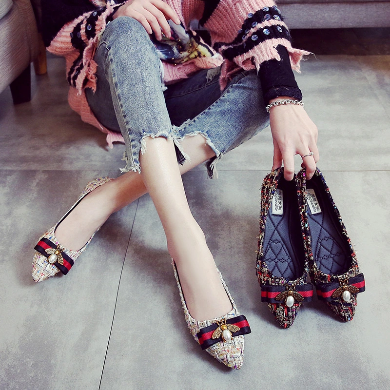 Pointed shallow soft sole shoes