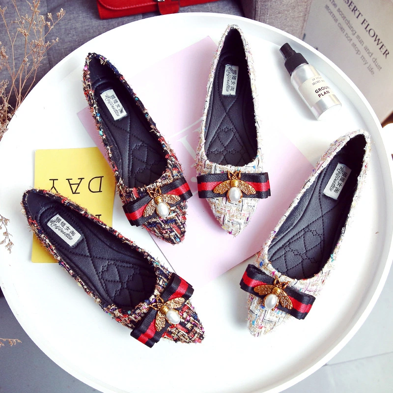 Pointed shallow soft sole shoes