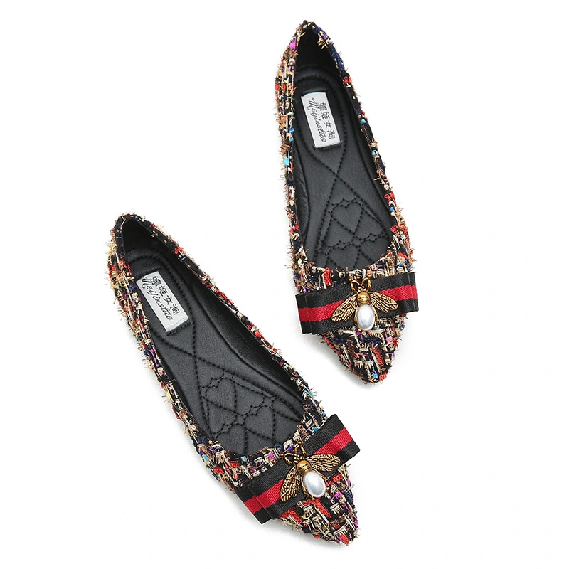 Pointed shallow soft sole shoes