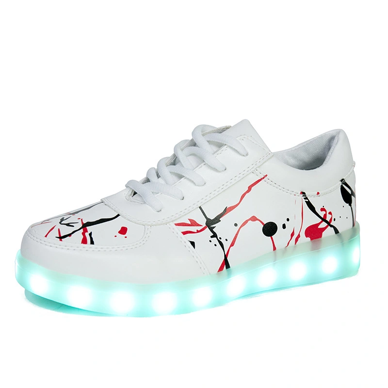 Korean Version Of All-Match USB Charging Student Sandals Platform Luminous Shoes