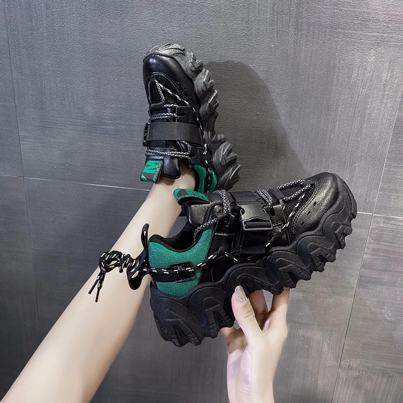 Casual Black Sports Daddy Shoes All-match for Students