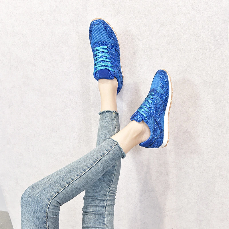 Sponge cake sequin casual shoes