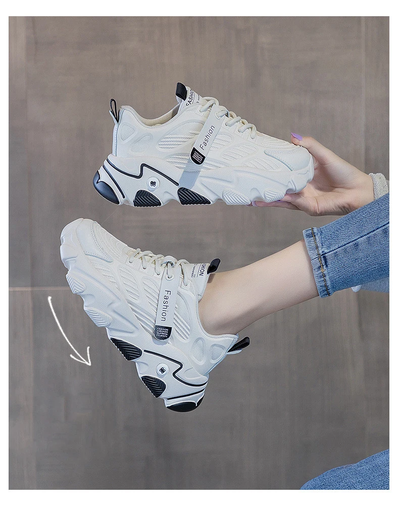 Women's sneakers with thick soles