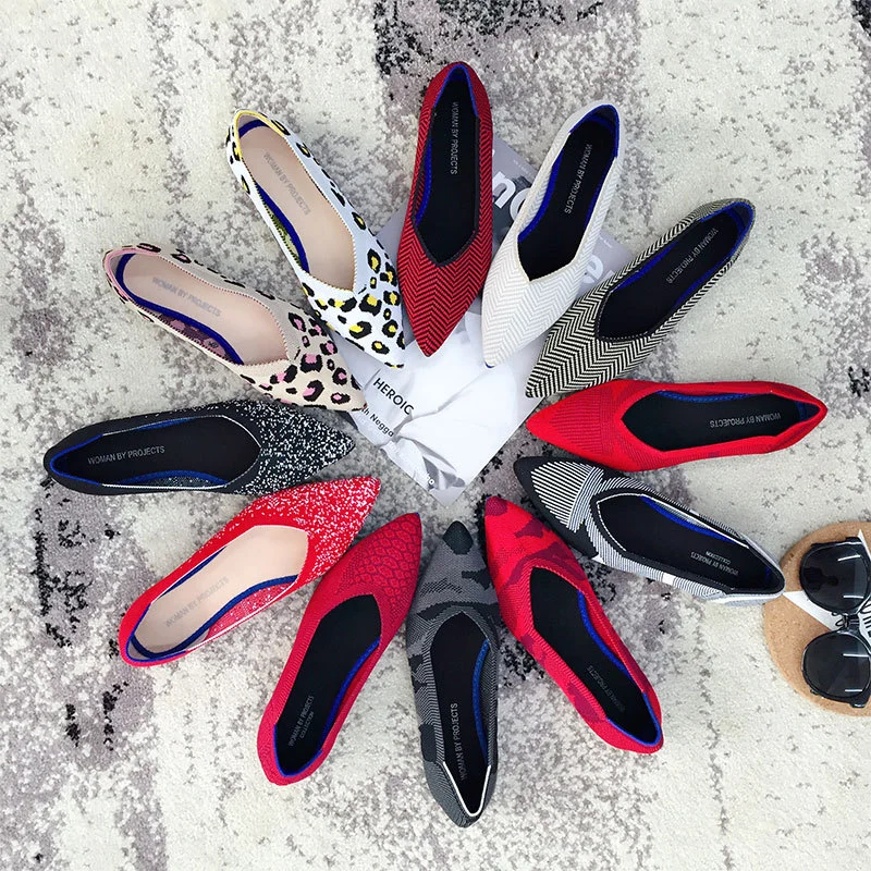 Flat pointed pointed ballet shoes