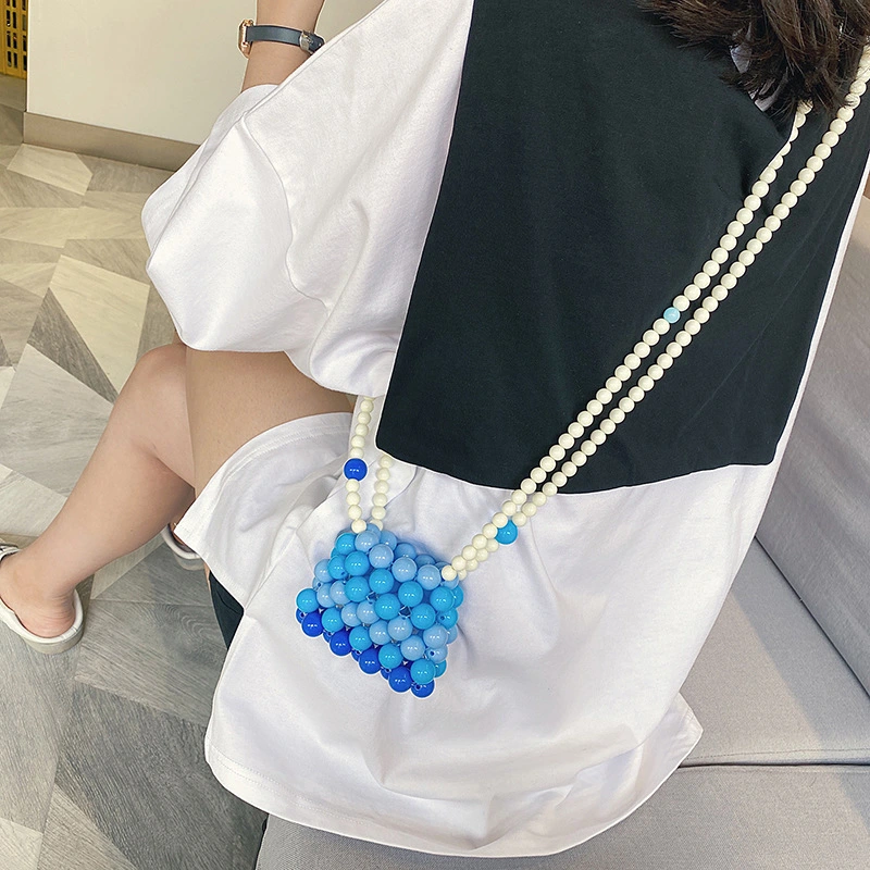 Acrylic Bag Women Retro Mini Color Beaded Bag