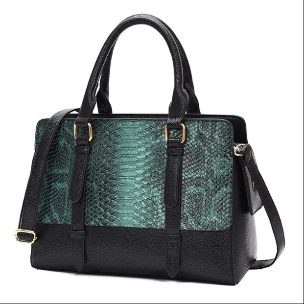 New female bag snake-print handbag large-capacity European and American style fan wear bag trend shoulder bag