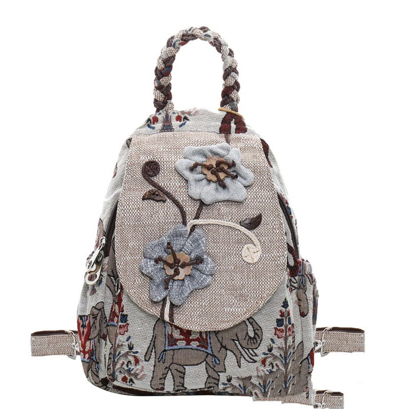 Ethnic original retro casual double shoulder bag
