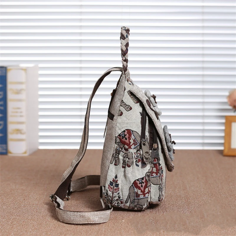 Ethnic original retro casual double shoulder bag