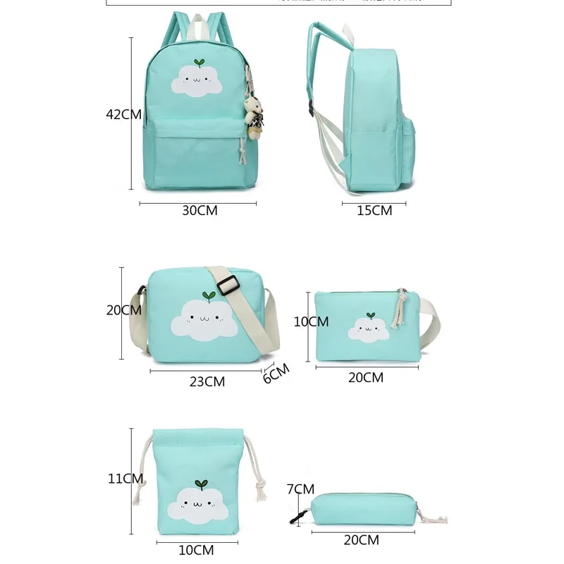  New Fashion Nylon Backpack Schoolbags