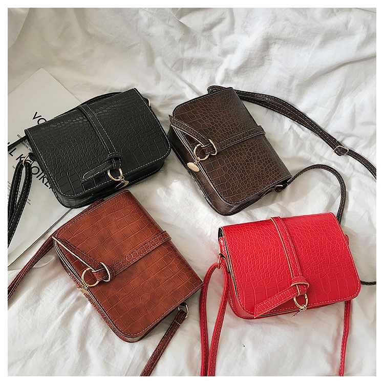 Simple belt decoration shoulder bag