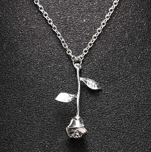 Rose Flower Pendant Necklace