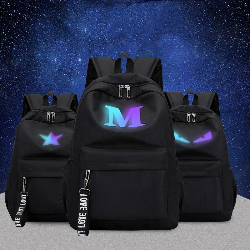 Female fluorescent letter backpack