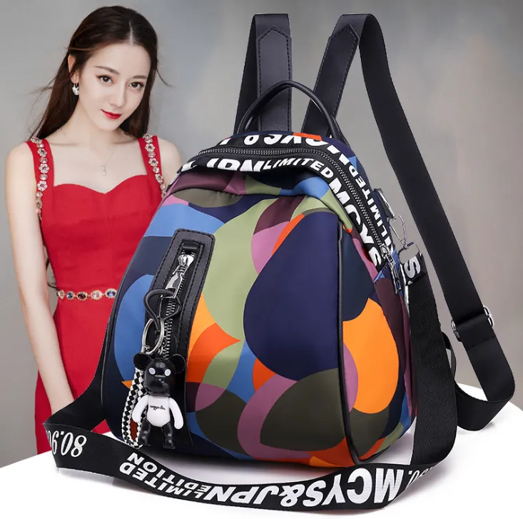 Backpack female Korean version Oxford cloth canvas camouflage fashion casual wild lady backpack travel bag