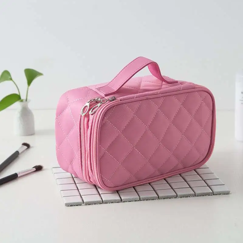 Double diamond cosmetic bag