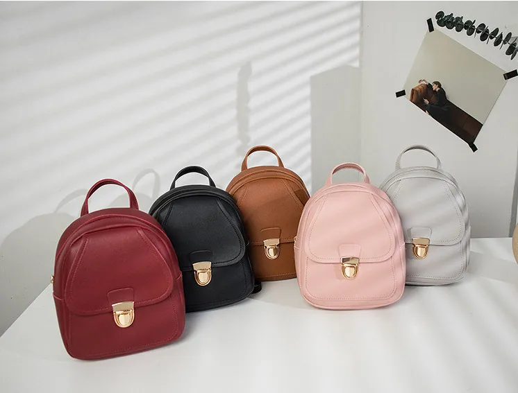 Soft leather mini backpack