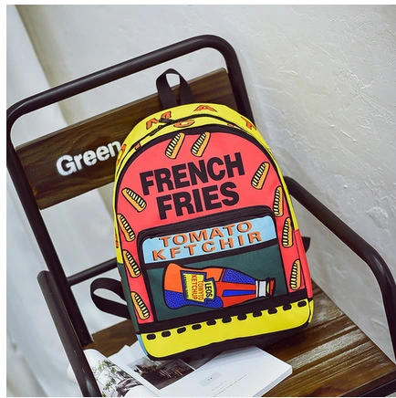 Graffiti print colorful Harajuku Japanese backpack
