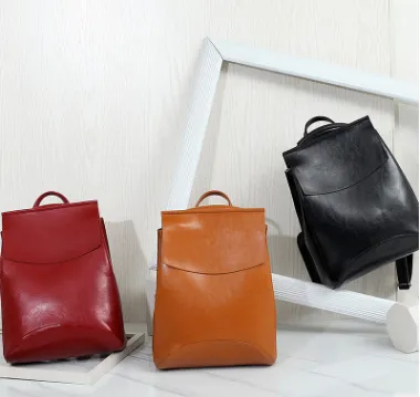 New Japanese and Korean version of leather bag, three shoulder bag, casual bag