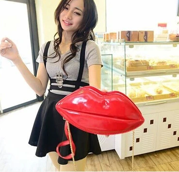 2021 summer new lips mini bag fashion casual handbags shoulder slung chain bag