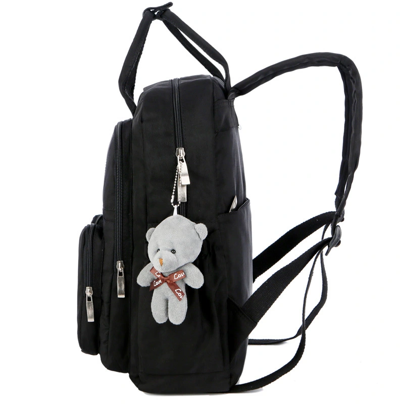 Nylon backpack college wind big school students large capacity multi-function backpack tide