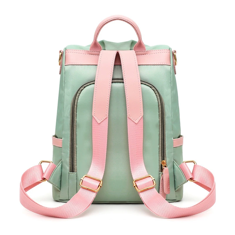 Oxford fabric color contrast fashion backpack
