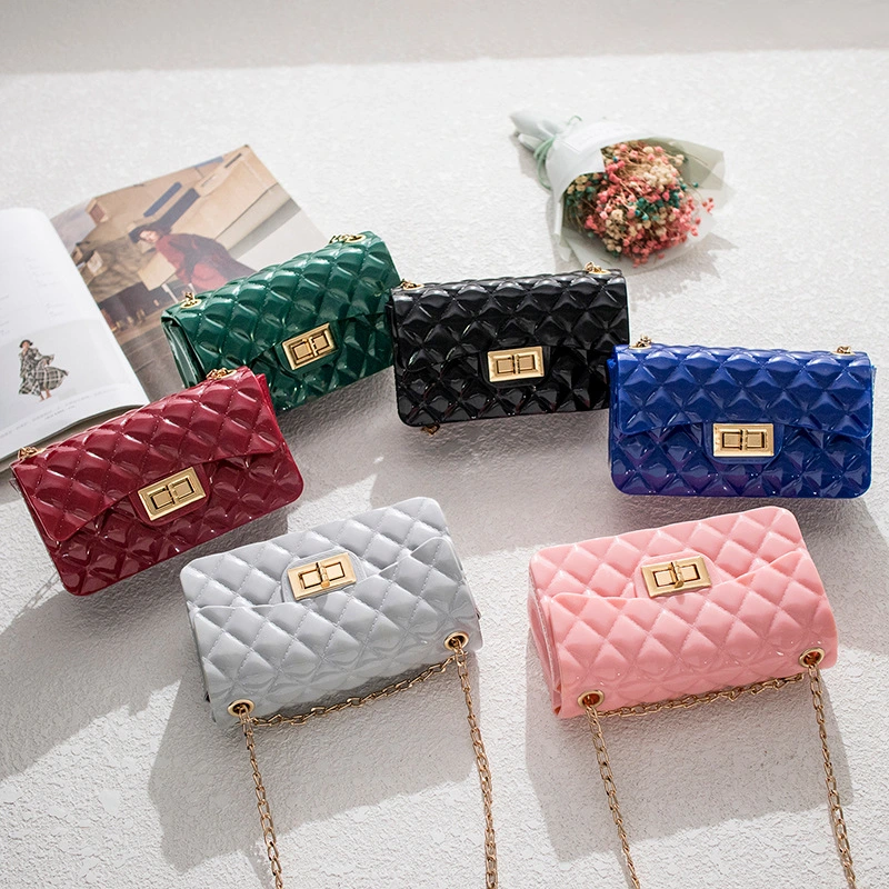 One-shoulder diagonal jelly bag