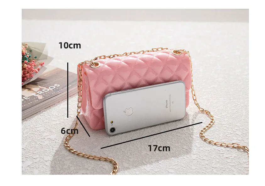 One-shoulder diagonal jelly bag