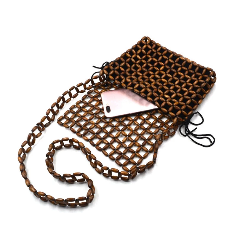 Hollow Beaded Crossbody Bag