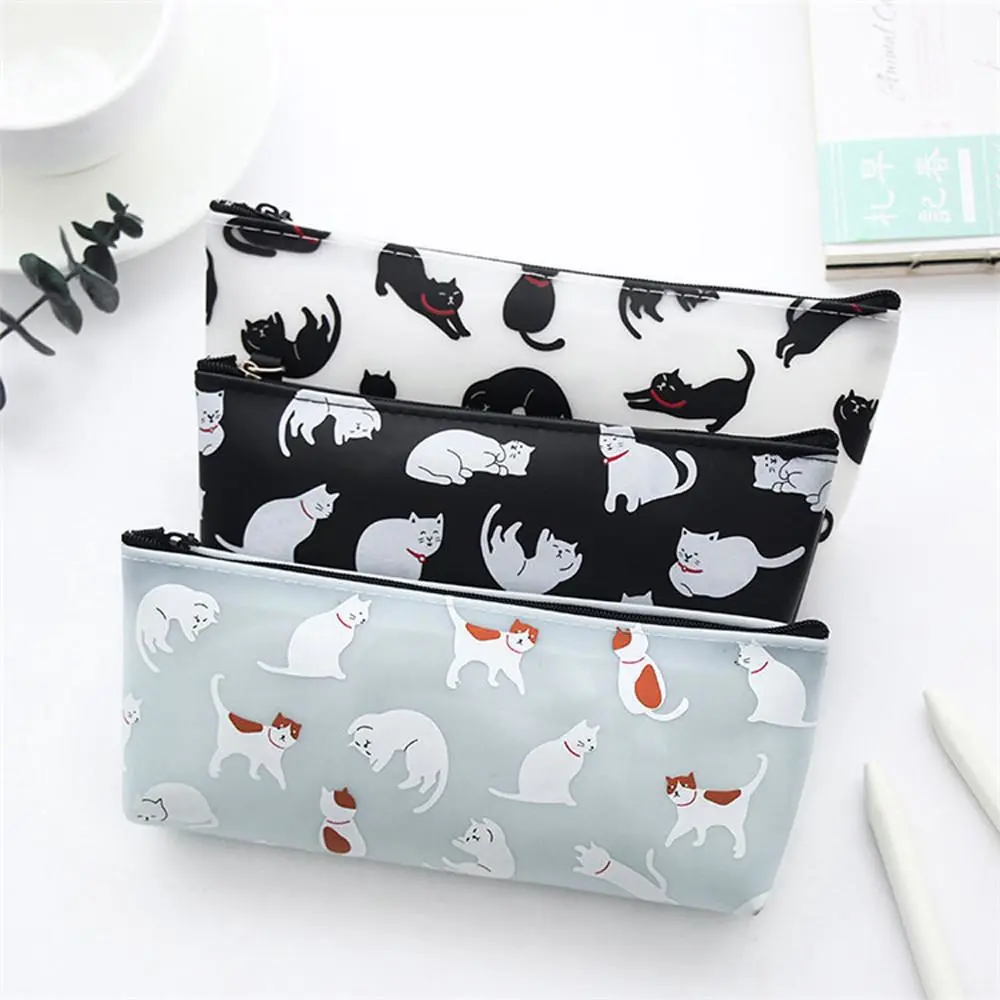 Cat pen bag jelly gel cartoon pencil case pencil case