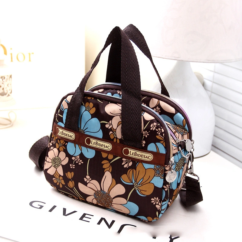 Fashion Printed Portable Waterproof Floral Cloth Diagonal Bag