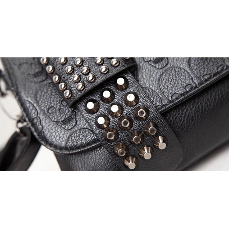 European And American Style Rivet Skull Handbag