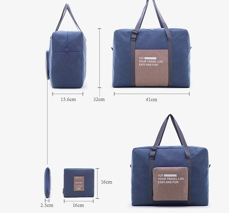 Portable collapsible large-capacity travel bag waterproof handbag luggage bag storage bag