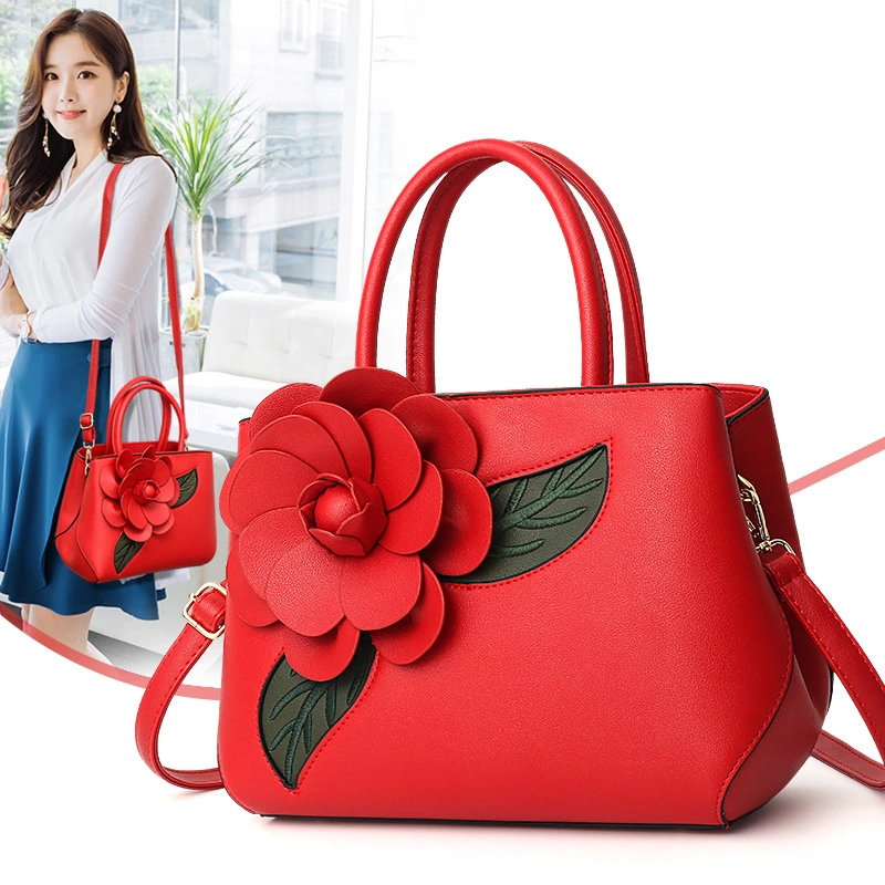 Women's fashionable big flower handbag lovely shoulder bag