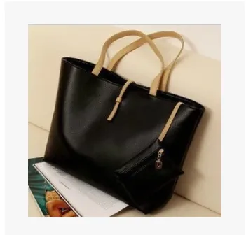 Portable fashion Korean casual women's bag Korean version of the shoulder pu handbag