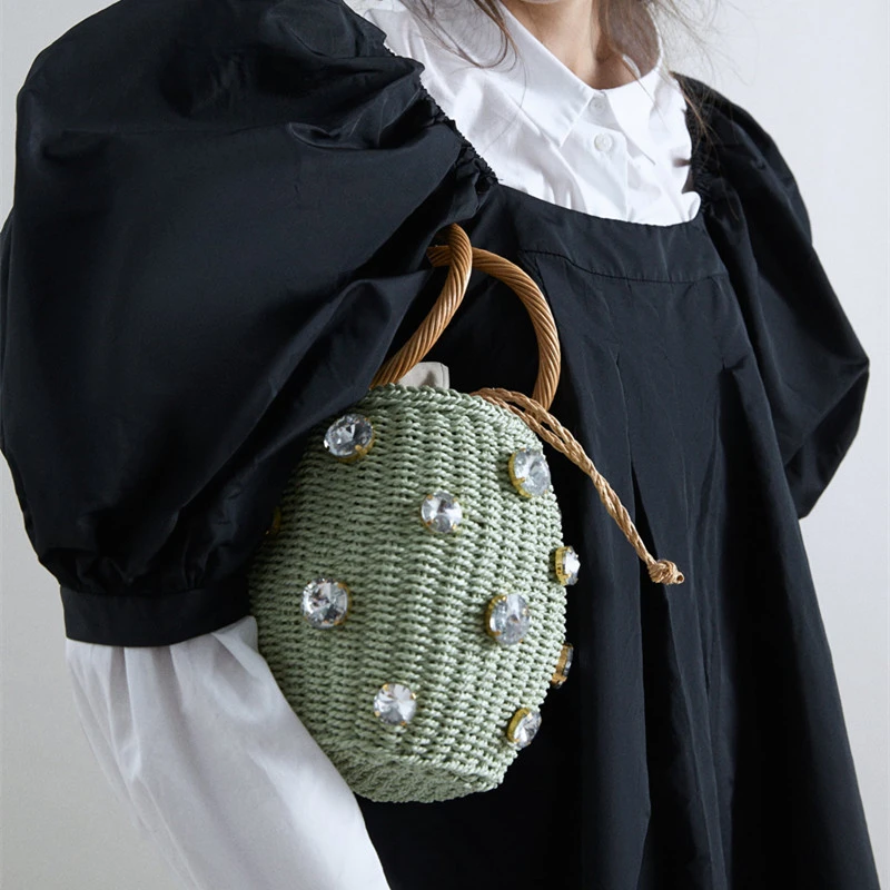 Diamond Straw Bag